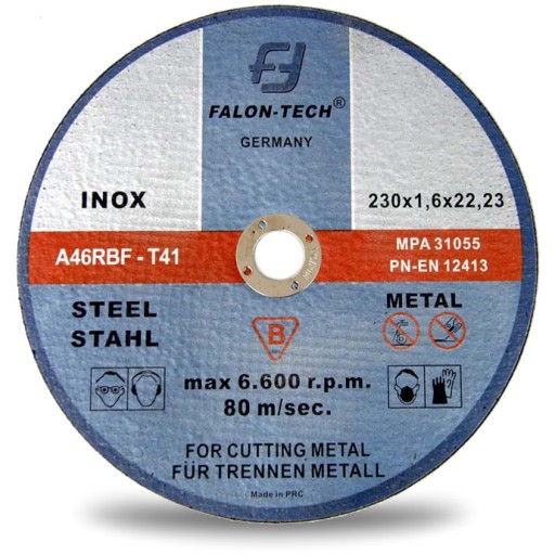 KOVOVÉ REZNÉ KOTOUČE inox 230 x 1,6 FALON TECH