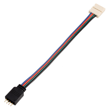 Konektor pre RGB LED pás 10mm so 4-PIN káblom, samec