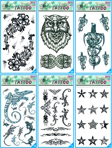 Nálepka VODNÉ TETOVANIE OBTISKY Henna Flash Tattoo