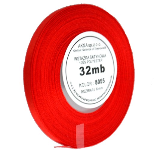SATÉNOVÁ stuha, šírka 6 mm, 32 m stuha, FARBY