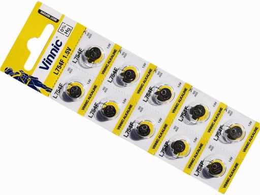 2x AG5 ALKALICKÁ BATÉRIA VINNIC LR48 AG5 L754F