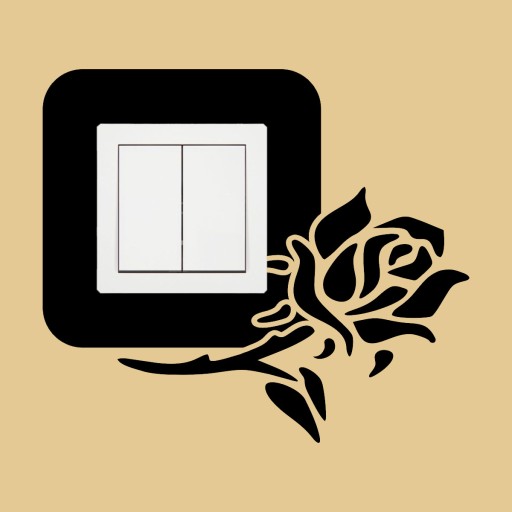 NÁLEPKA pod kontaktnú zásuvku SWITCH FLOWER do obývačky