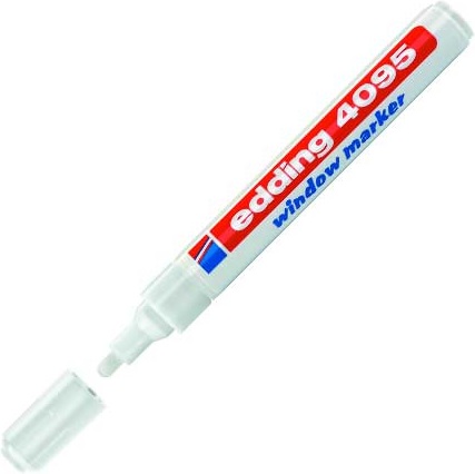EDDING 4095 biely okenný kriedový popisovač