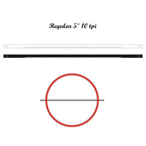 Vlasové pílové listy s čapom 134 mm, 10 tpi