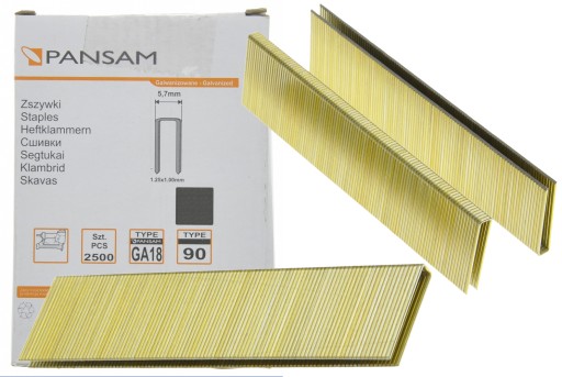 ZOŠÍVAČKY ZOŠÍVAČKY Dĺžka 20mm TYP 90 Ga18 A536120
