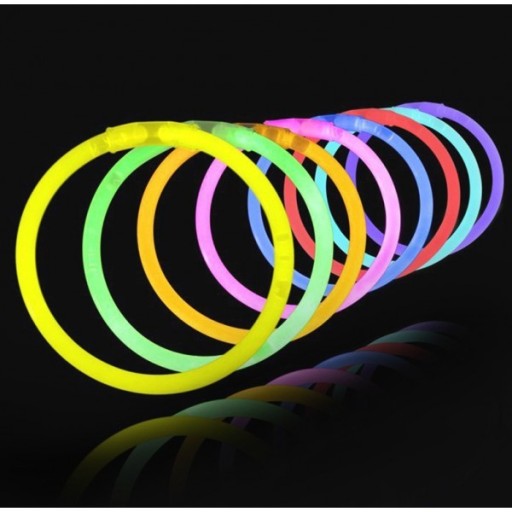 Svietiace fluorescenčné náramky 50 ks