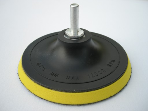 KOTÚČ SO VELCRO 125mm M14 PLUS ADAPTÉROM NA VŔTAČKU