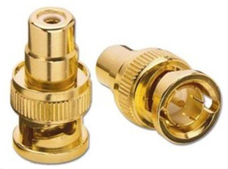 Adaptér BNC zástrčka - RCA zásuvka GOLD (4682)