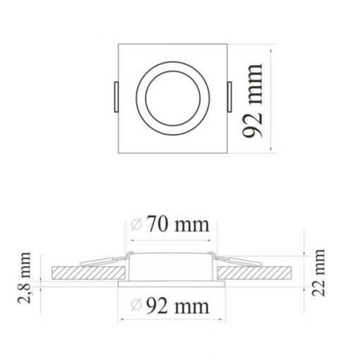 Stropné svietidlo OPAL K, kefa GU10 230V na LED