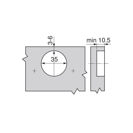 BLUM 71M2550 CLIP záves rovný 100° prekrytie