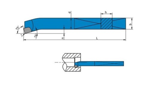 Sústružnícky nôž rovná vyvrtávacia tyč ISO8 NNWa 10x10mm