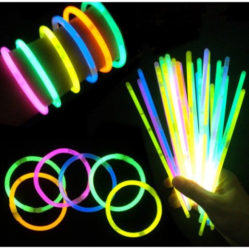 Svietiace fluorescenčné náramky 50 ks