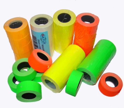 Visačky etiketovacia páska 22x12 COLORS 5 ks, žlté očko