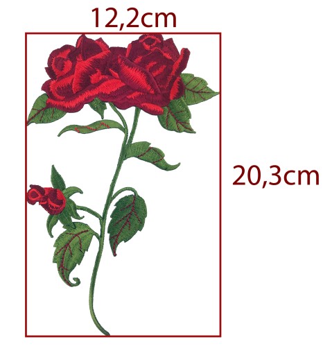 VÝŠIVKA Rose THERMO kvetinová nažehľovačka, 20 cm