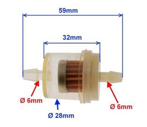 MZ SIMSON JAWA ROMET WSK PALIVOVÝ FILTRAČNÝ PAPIER 6mm