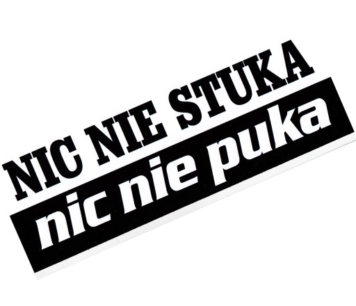 NÁLEPKA NA AUTO NÁPIS BEZ KLEPANIA, BEZ KLEPANIA