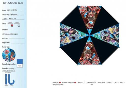dáždnik DÁŽDNIK 75cm BAKUGAN VÝPREDAJ 4740