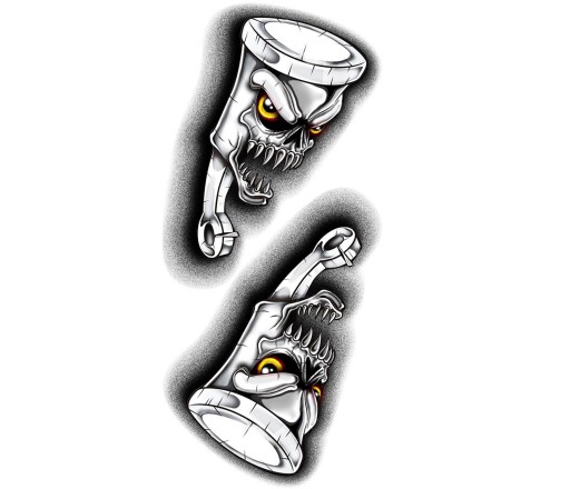NÁLEPKY NÁLEPKY TUNING FURIOUS PISTTONS SET UV