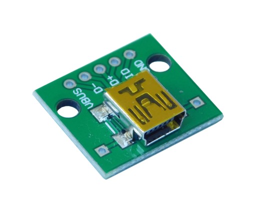 Adaptérový modul miniUSB / 5PIN zásuvka 2,54 mm