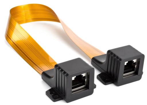 Kábel RJ-45 LAN s tenkou okennou priechodkou