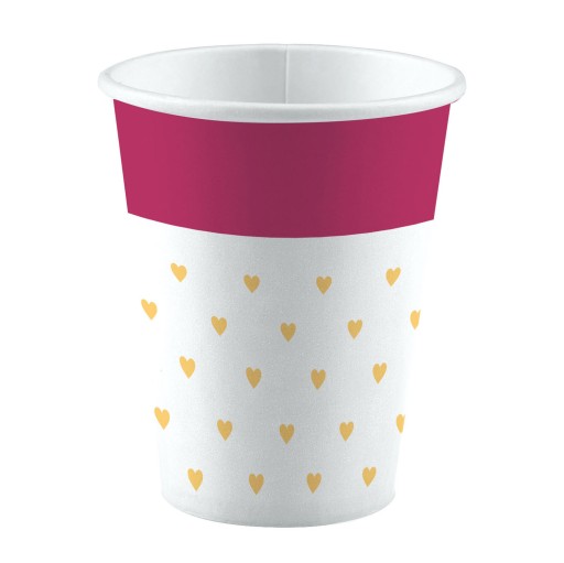 Hearts Love valentínske poháre 250 ml 8 ks.