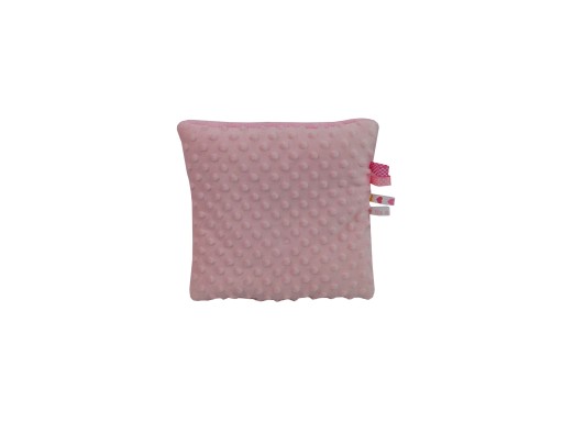 OBOJSTRANNÝ vankúšik do kočíka MINKY 30x30 OLKA ružový