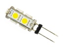 G4 9 LED žiarovka 12VDC 5050 SMD 150lm Teplá biela