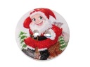 [ś07212] Drevený gombík Santa Claus, mix vzorov, 3 ks