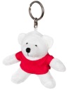 Maskot Keychain White Teddy Bear in Tričko - 10cm