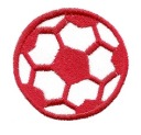 FUTBAL bielo/čierna 6cm nášivka TERMO MANUFACTURER