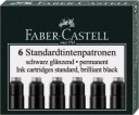 Náplne do pera FABER CASTELL krátke, 6 ks, čierne