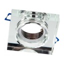 HRUBÉ SKLENÉ ZRKADLOVÉ ZRKADLO LED SQUARE + GU10