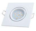 BIELA ​​HLINÍKOVÁ LAMPA NA PODHĽAD + GU10 LED 3W