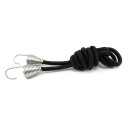 Elastické gumené lano 10mm čierne s háčikom 1m