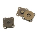 1ks magnetická spona na tašky 15mm, hnedá