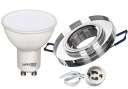 Sada GLASS halogénová žiarovka okrúhla + LED GU10 5W