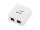 Lanberg povrchová zásuvka RJ45, 2 porty, kat.5e
