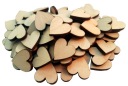 DREVENÉ SRDCE 4 cm - 100 ks DECOUPAGE EKO SRDCE