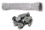 Plomby olovené plomby 8mm okrúhle s drôtom 50ks
