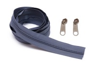 PÁSKA NA Zips 5mm ŠEDÁ + 2 Zipsy, SILNÝ Zips