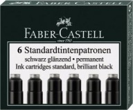 Náplne do pera FABER CASTELL krátke, 6 ks, čierne