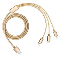 KÁBLOVÁ 3v1 LIGHTNING MICRO USB C nabíjačka (4090)