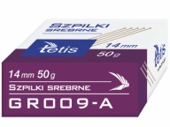 Strieborné oceľové ihlice krátke 14mm Tetis 50g