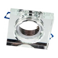 HRUBÉ SKLENÉ ZRKADLOVÉ ZRKADLO LED SQUARE + GU10