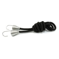 Elastické gumené lano 10mm čierne s háčikom 1m