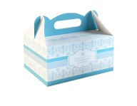 Cake Box Modré svadobné tortové boxy