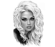 NÁLEPKA KELLY SEXY DIEVČA BLONDE GIRL LITTLE UV