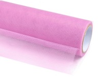 Ozdobný tyl na rolke PRÁŠKOVÁ RUŽOVÁ Svadobné Svadobné prijímanie Krst 15cm 9m