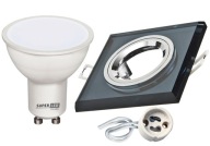 Sada halogénového svietidla GLASS + LED GU10 6W