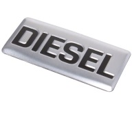 NÁLEPKA HLINÍKOVÝ ZNAK CHROME DIESEL 3D